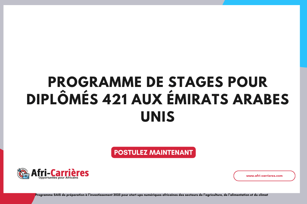 Programme de stages pour diplômés 421 aux Émirats arabes unis