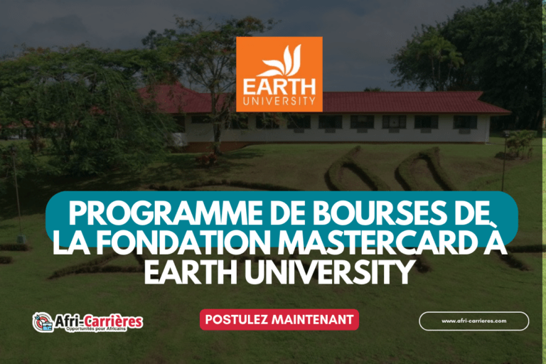 programme de bourses de la Fondation Mastercard EARTH