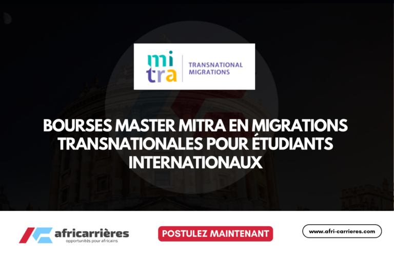 Bourses Master MITRA en migrations transnationales 2026 pour étudiants internationaux