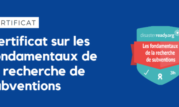 Cours en ligne Certificat sur les fondamentaux de la recherche de subventions 1