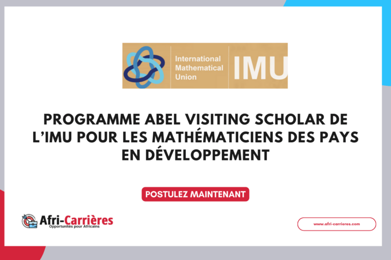 Programme Abel Visiting Scholar de l’IMU pour les mathématiciens des pays en développement
