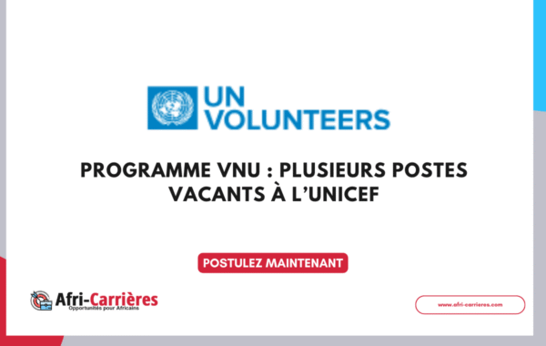 Programme VNU Plusieurs postes vacants a lUNICEF