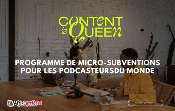 Programme de micro subventions pour podcasteurs 2024 du monde