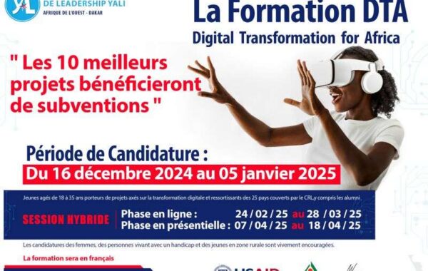 Programme special Digital Transformation for Africa DTA du YALI 2025