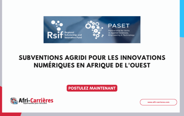 Subventions AGriDI pour les Innovations Numeriques en Afrique de lOuest