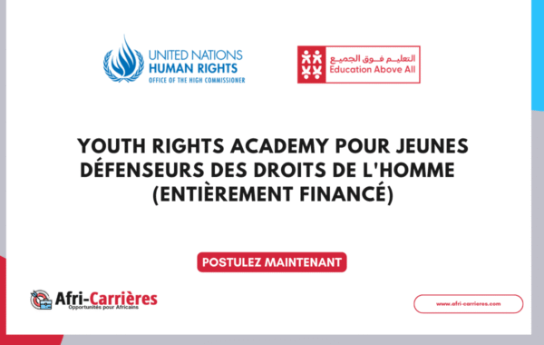 Youth Rights Academy 2025 pour jeunes defenseurs des droits de lhomme