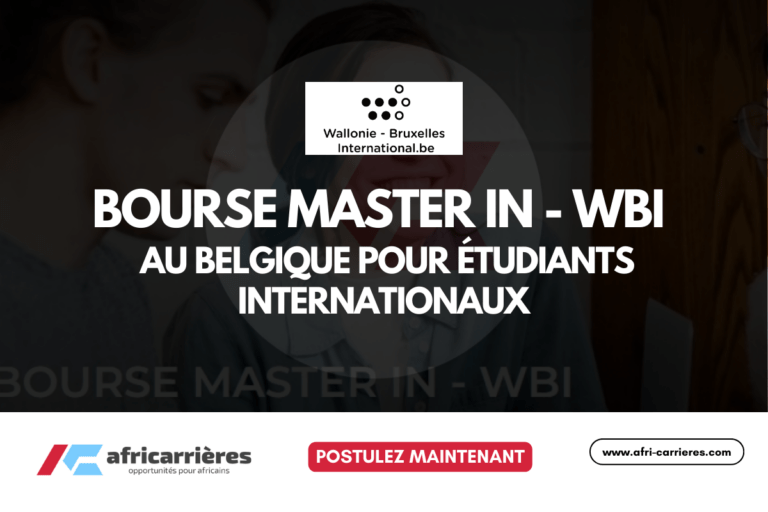 Bourse Master In WBI en Belgique