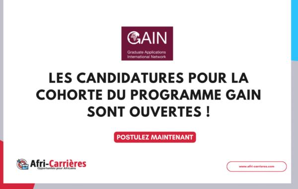 Les candidatures pour la cohorte du programme GAIN sont ouvertes