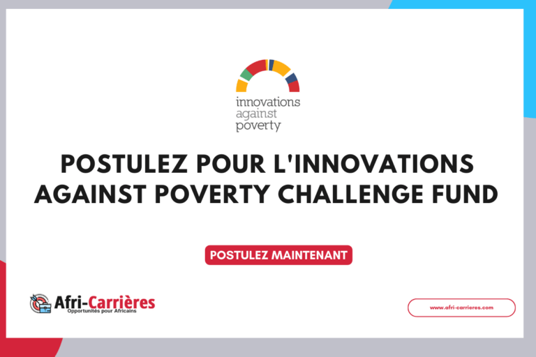 Postulez pour l'Innovations Against Poverty Challenge Fund