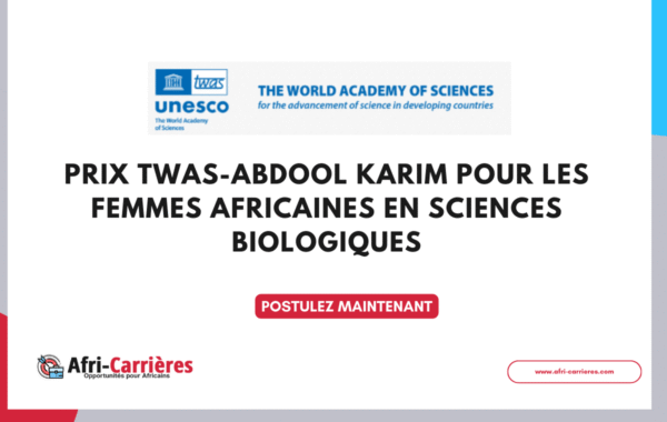 Prix TWAS Abdool Karim 2025 pour les femmes africaines en sciences biologiques