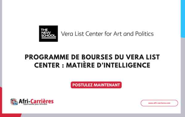 Programme de bourses du Vera List Center Matiere dintelligence