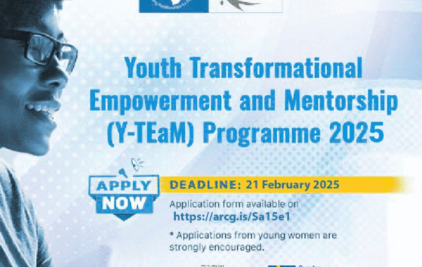 Application ouverte pour le programme Youth Transformational Empowerment and Mentorship Y TEaM 2025