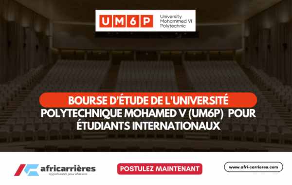 Bourse detude de lUniversite Polytechnique Mohamed V UM6P pour etudiants internationaux