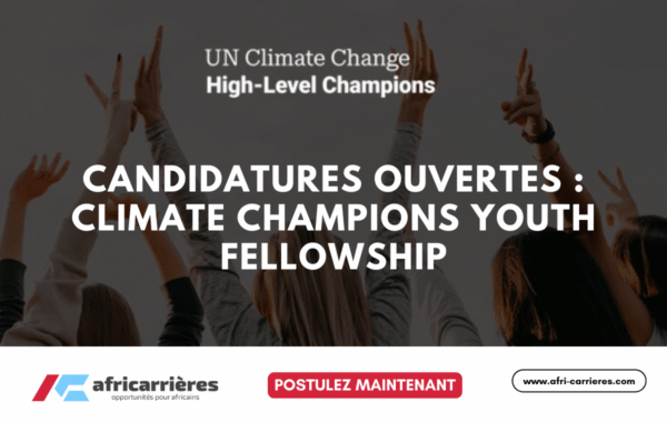 Candidatures ouvertes Climate Champions Youth Fellowship 2025