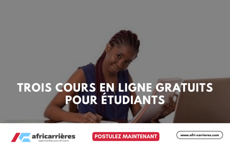 TROIS cours en ligne gratuits pour étudiants
