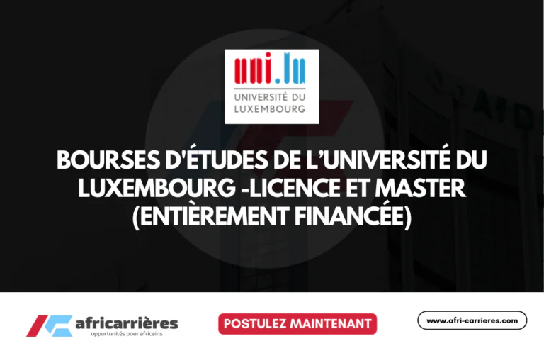 Programme de bourses de l'université du luxembourg 2026-2027
