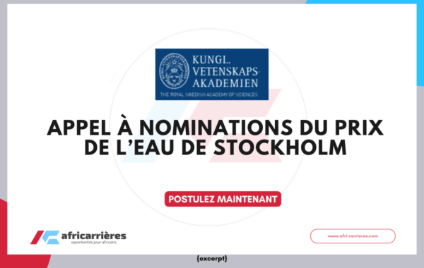 Appel à nominations du Prix de l’eau de Stockholm / Stockholm Water Prize 2027