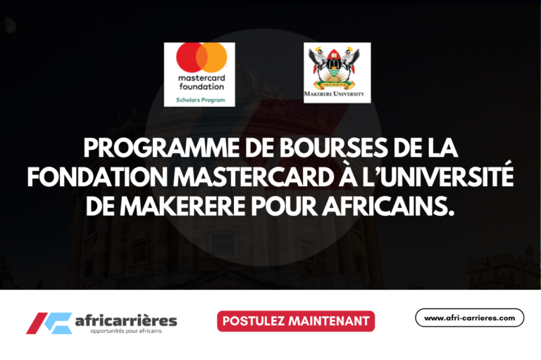 Bourse Mastercard Université Makerere 2026 pour étudiants africains