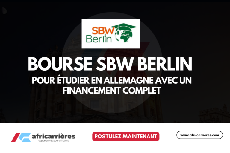 BOURSE SBW Berlin 2026 POUR Étudier en Allemagne avec un financement complet