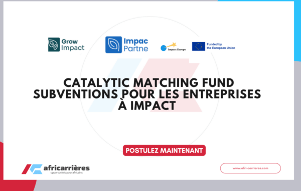 Catalytic Matching Fund 2026 subventions pour les entreprises à impact en Tunisie