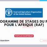Programme de stages du FAO pour l’Afrique (RAF) 2026 pour jeunes diplômés