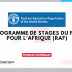 Programme de stages du FAO pour l’Afrique (RAF) 2026 pour jeunes diplômés