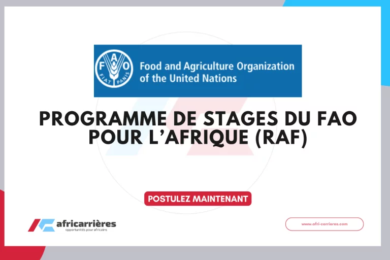 Programme de stages du FAO pour l’Afrique (RAF) 2025