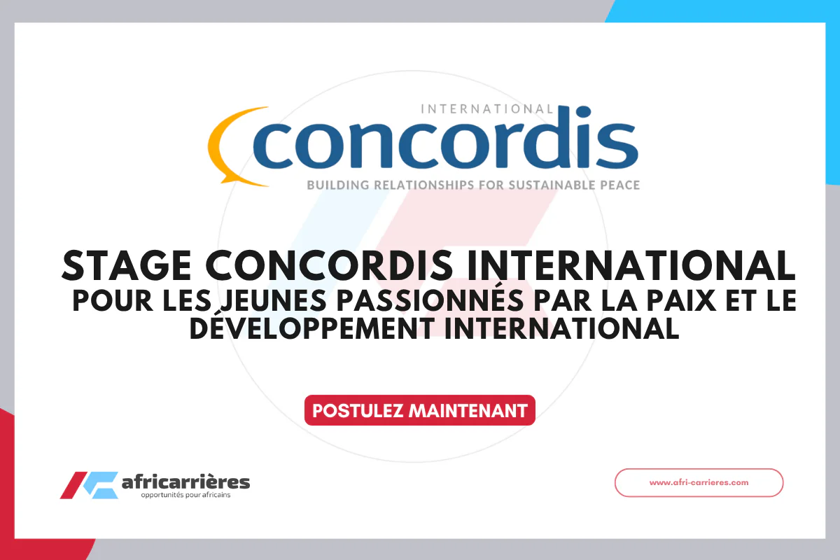 Stage Concordis International 2026 pour les jeunes passionnés par la paix et le développement international.