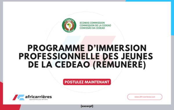 Programme d’Immersion CEDEAO pour les jeunes profesionnels africains 2026