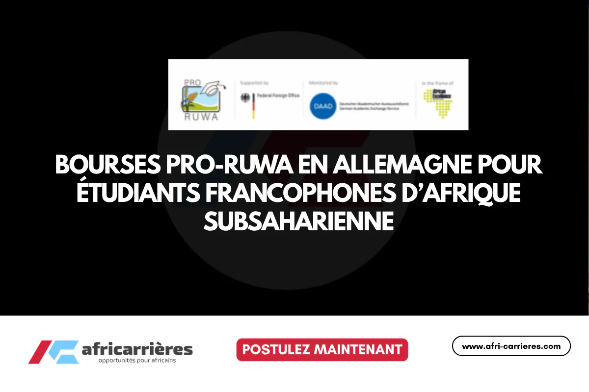 8 Bourses Pro-RUWA en Allemagne pour étudiants francophones d’Afrique subsaharienne 2026