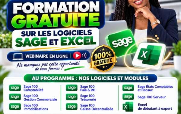 FORMATION 100% GRATUITE SUR SAGE ET EXCEL