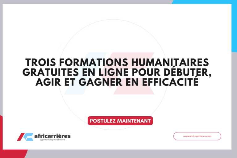 3 Formations Humanitaires Gratuites en ligne pour débuter, agir et gagner en Efficacité