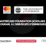 Programme de bourses Mastercard Foundation -Université d’Édimbourg 2027-2028  pour les futurs boursiers