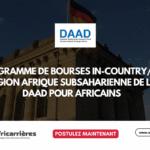 Bourses DAAD de master en Afrique subsaharienne : programme In-Country/In-Region