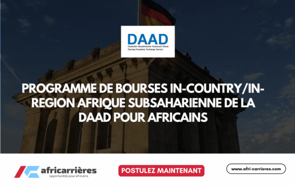 Programme de bourses In CountryIn Region Afrique subsaharienne de la DAAD 20252026 pour africains
