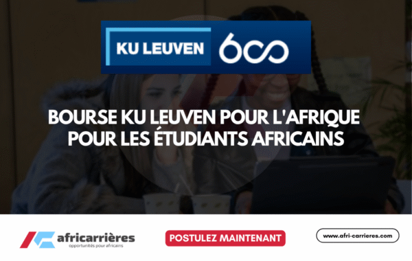 Bourse KU Leuven 2026 pour lAfrique pour les etudiants africains