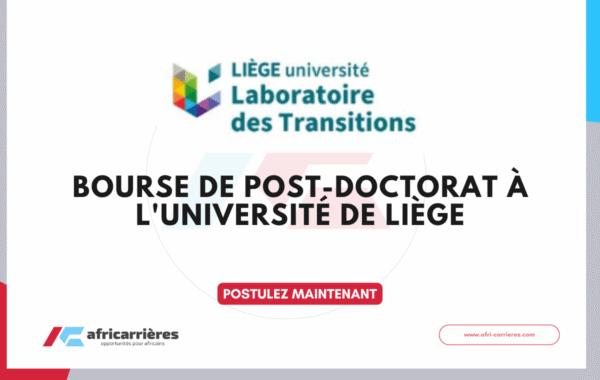 Bourse de Post Doctorat a lUniversite de Liege