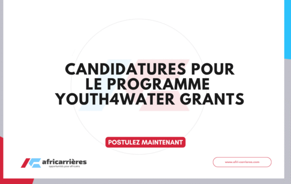 Candidatures pour le programme Youth4Water Grants 2026
