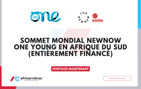 Sommet mondial NewNow One Young 2026 en Afrique du Sud entierement finance