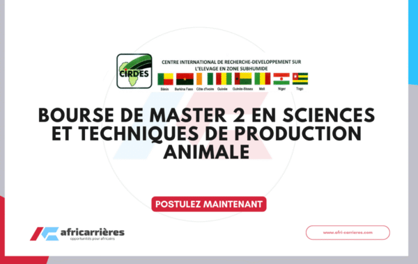 bourse de Master 2 en Production Animales