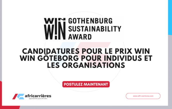 Prix Win Win Gothenburg Sustainability Award 2026 pour individus