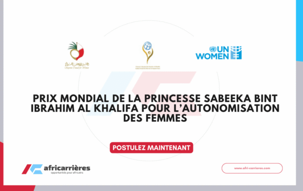 Prix mondial Princess Sabeeka Bint Ibrahim Al Khalifa 2026 pour lautonomisation des femmes