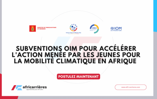 Subventions OIM 2026 pour Accelerer lAction Menee par les Jeunes pour la Mobilite Climatique en Afrique