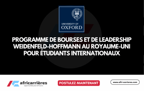 bourses Weidenfeld Hoffmann Trust et du programme de leadership