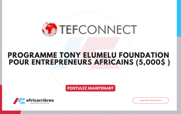 Fondation Tony Elumelu 2026 programme Tony Elumelu FOUNDATION pour entrepreneurs africains 5000