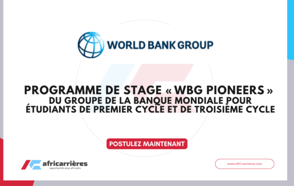 Programme de stage WBG Pioneers 2026