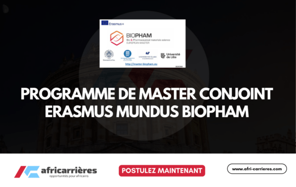 programme Bourses Erasmus Mundus BIOPHAM 2026
