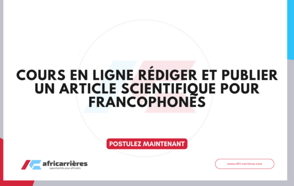 MOOC Rediger et publier un article scientifique 2026 pour francophones