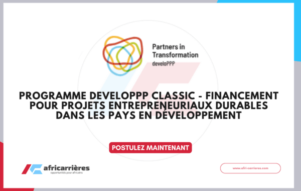 Programme develoPPP Classic 2026 – Financement pour projets entrepreneuriaux durables dans les pays en developpement