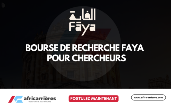 Bourse de recherche Faya 2026–2028 pour chercheurs